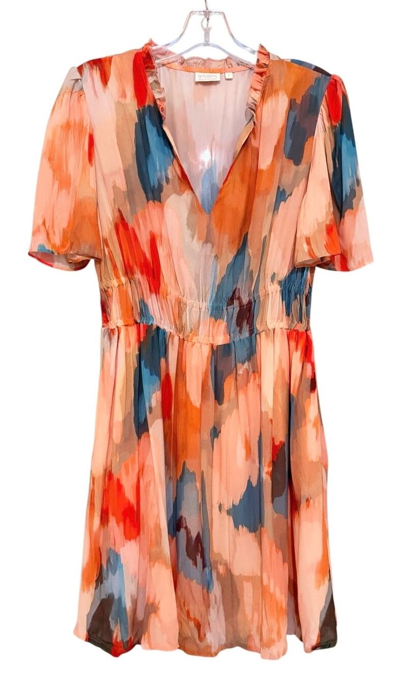 Spartina 449 Olivia Dress Botanic Garden Painted Spots Small Viscose Colorful